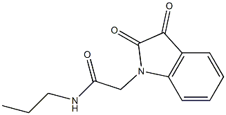 2-(2,3-dioxo-2,3-dihydro-1H-indol-1-yl)-N-propylacetamide Struktur