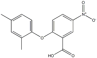 2-(2,4-dimethylphenoxy)-5-nitrobenzoic acid Struktur