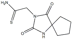 2-(2,4-dioxo-1,3-diazaspiro[4.4]non-3-yl)ethanethioamide Struktur