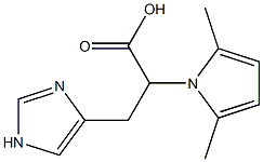 2-(2,5-dimethyl-1H-pyrrol-1-yl)-3-(1H-imidazol-4-yl)propanoic acid Struktur