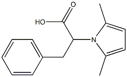 2-(2,5-dimethyl-1H-pyrrol-1-yl)-3-phenylpropanoic acid Struktur