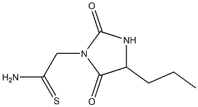 2-(2,5-dioxo-4-propylimidazolidin-1-yl)ethanethioamide Struktur