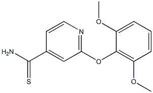 2-(2,6-dimethoxyphenoxy)pyridine-4-carbothioamide Struktur