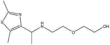 2-(2-{[1-(2,5-dimethyl-1,3-thiazol-4-yl)ethyl]amino}ethoxy)ethan-1-ol Struktur