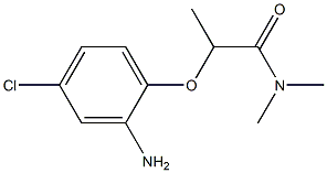 2-(2-amino-4-chlorophenoxy)-N,N-dimethylpropanamide Struktur