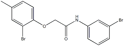 2-(2-bromo-4-methylphenoxy)-N-(3-bromophenyl)acetamide Struktur