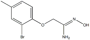 2-(2-bromo-4-methylphenoxy)-N'-hydroxyethanimidamide Struktur