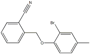 2-(2-bromo-4-methylphenoxymethyl)benzonitrile Struktur