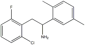 2-(2-chloro-6-fluorophenyl)-1-(2,5-dimethylphenyl)ethan-1-amine Struktur