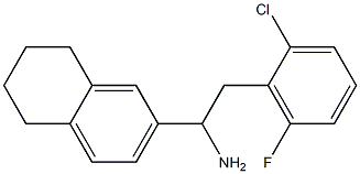 2-(2-chloro-6-fluorophenyl)-1-(5,6,7,8-tetrahydronaphthalen-2-yl)ethan-1-amine Struktur