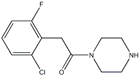 2-(2-chloro-6-fluorophenyl)-1-(piperazin-1-yl)ethan-1-one Struktur