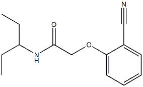 2-(2-cyanophenoxy)-N-(1-ethylpropyl)acetamide Struktur