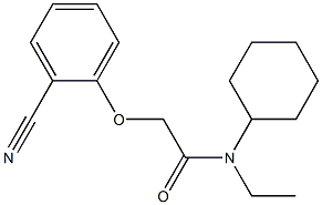 2-(2-cyanophenoxy)-N-cyclohexyl-N-ethylacetamide Struktur