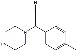 2-(4-methylphenyl)-2-(piperazin-1-yl)acetonitrile Struktur