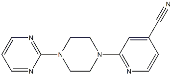 2-(4-pyrimidin-2-ylpiperazin-1-yl)isonicotinonitrile Struktur