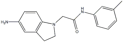 2-(5-amino-2,3-dihydro-1H-indol-1-yl)-N-(3-methylphenyl)acetamide Struktur