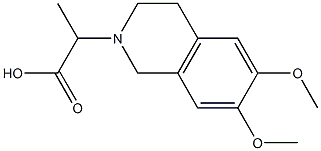 2-(6,7-dimethoxy-1,2,3,4-tetrahydroisoquinolin-2-yl)propanoic acid Struktur