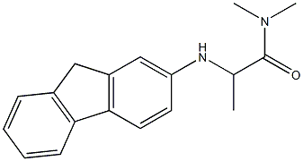 2-(9H-fluoren-2-ylamino)-N,N-dimethylpropanamide Struktur