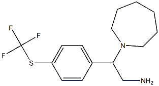 2-(azepan-1-yl)-2-{4-[(trifluoromethyl)sulfanyl]phenyl}ethan-1-amine Struktur