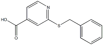 2-(benzylsulfanyl)pyridine-4-carboxylic acid Struktur