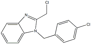 2-(chloromethyl)-1-[(4-chlorophenyl)methyl]-1H-1,3-benzodiazole Struktur