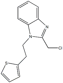 2-(chloromethyl)-1-[2-(thiophen-2-yl)ethyl]-1H-1,3-benzodiazole Struktur