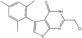 2-(chloromethyl)-5-(2,4,6-trimethylphenyl)-3H,4H-thieno[2,3-d]pyrimidin-4-one Struktur