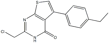 2-(chloromethyl)-5-(4-ethylphenyl)-3H,4H-thieno[2,3-d]pyrimidin-4-one Struktur