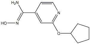 2-(cyclopentyloxy)-N'-hydroxypyridine-4-carboximidamide Struktur