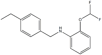 2-(difluoromethoxy)-N-[(4-ethylphenyl)methyl]aniline Struktur