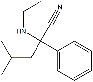 2-(ethylamino)-4-methyl-2-phenylpentanenitrile Struktur