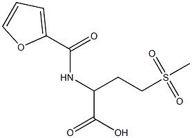 2-(furan-2-ylformamido)-4-methanesulfonylbutanoic acid Struktur