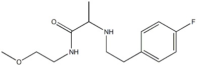 2-{[2-(4-fluorophenyl)ethyl]amino}-N-(2-methoxyethyl)propanamide Struktur