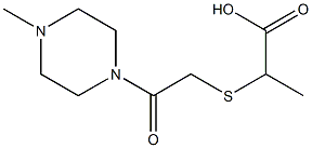 2-{[2-(4-methylpiperazin-1-yl)-2-oxoethyl]sulfanyl}propanoic acid Struktur