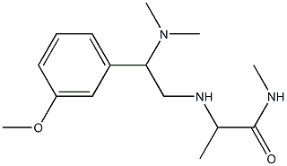 2-{[2-(dimethylamino)-2-(3-methoxyphenyl)ethyl]amino}-N-methylpropanamide Struktur