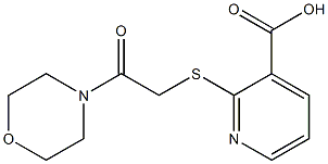 2-{[2-(morpholin-4-yl)-2-oxoethyl]sulfanyl}pyridine-3-carboxylic acid Struktur