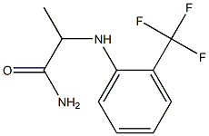 2-{[2-(trifluoromethyl)phenyl]amino}propanamide Struktur