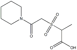 2-{[2-oxo-2-(piperidin-1-yl)ethane]sulfonyl}propanoic acid Struktur