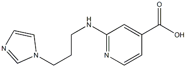 2-{[3-(1H-imidazol-1-yl)propyl]amino}pyridine-4-carboxylic acid Struktur