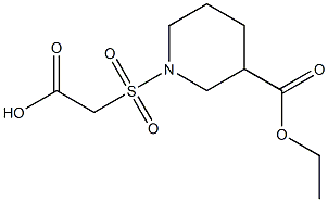 2-{[3-(ethoxycarbonyl)piperidine-1-]sulfonyl}acetic acid Struktur