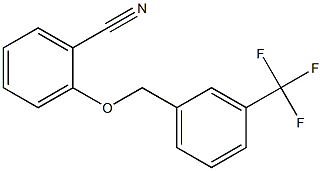 2-{[3-(trifluoromethyl)phenyl]methoxy}benzonitrile Struktur