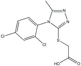 2-{[4-(2,4-dichlorophenyl)-5-methyl-4H-1,2,4-triazol-3-yl]sulfanyl}acetic acid Struktur