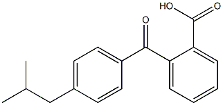 2-{[4-(2-methylpropyl)phenyl]carbonyl}benzoic acid Struktur