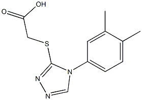 2-{[4-(3,4-dimethylphenyl)-4H-1,2,4-triazol-3-yl]sulfanyl}acetic acid Struktur