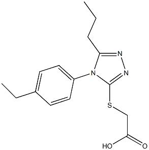 2-{[4-(4-ethylphenyl)-5-propyl-4H-1,2,4-triazol-3-yl]sulfanyl}acetic acid Struktur