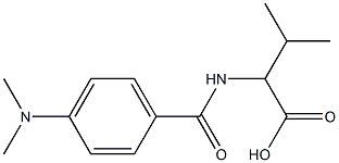 2-{[4-(dimethylamino)benzoyl]amino}-3-methylbutanoic acid Struktur