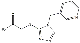 2-{[4-(pyridin-3-ylmethyl)-4H-1,2,4-triazol-3-yl]sulfanyl}acetic acid Struktur