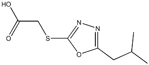 2-{[5-(2-methylpropyl)-1,3,4-oxadiazol-2-yl]sulfanyl}acetic acid Struktur