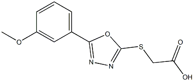 2-{[5-(3-methoxyphenyl)-1,3,4-oxadiazol-2-yl]sulfanyl}acetic acid Struktur