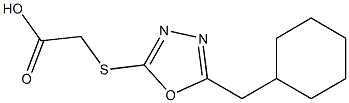 2-{[5-(cyclohexylmethyl)-1,3,4-oxadiazol-2-yl]sulfanyl}acetic acid Struktur